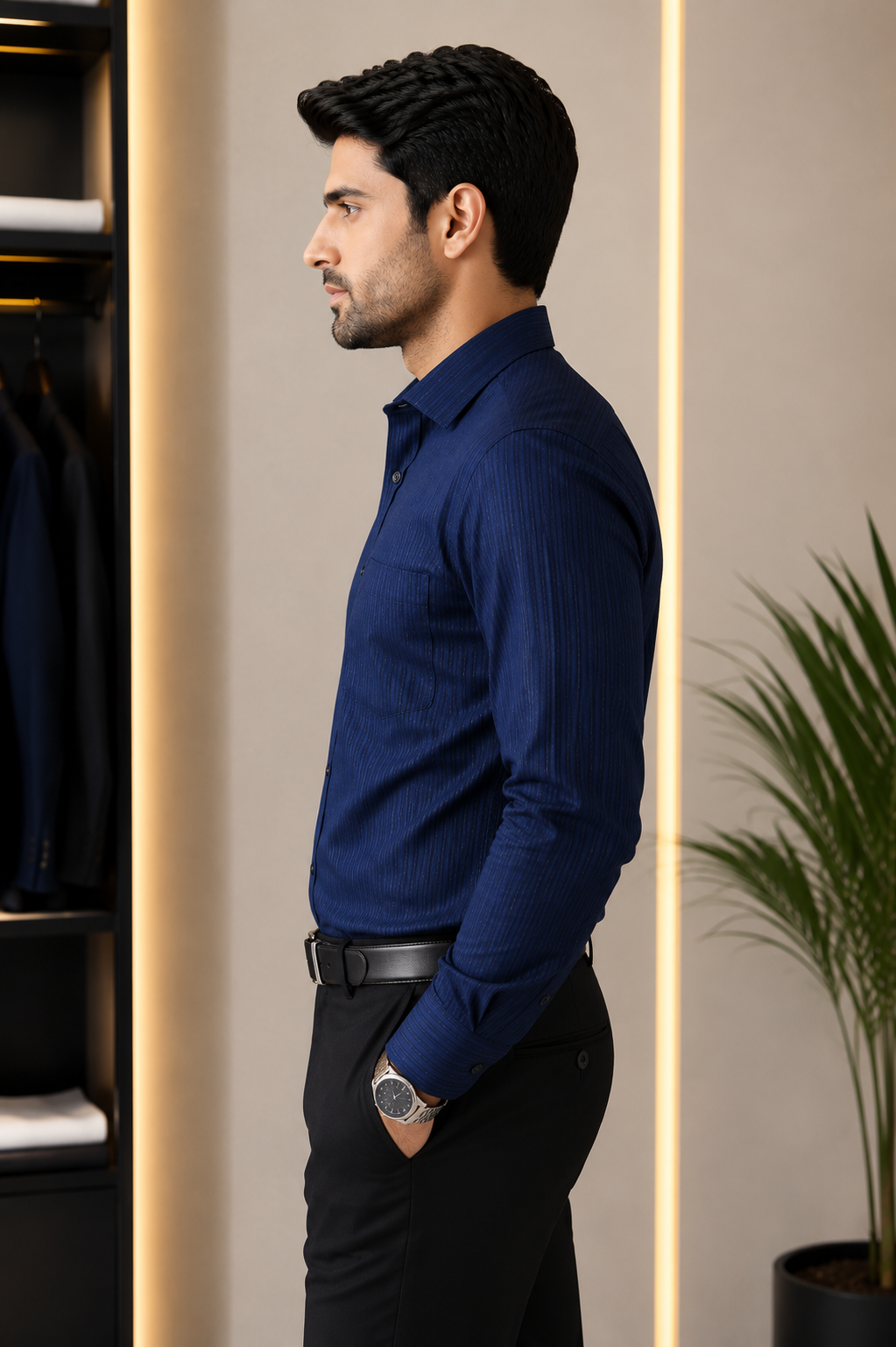 Royal Navy Textured Formal Shirt