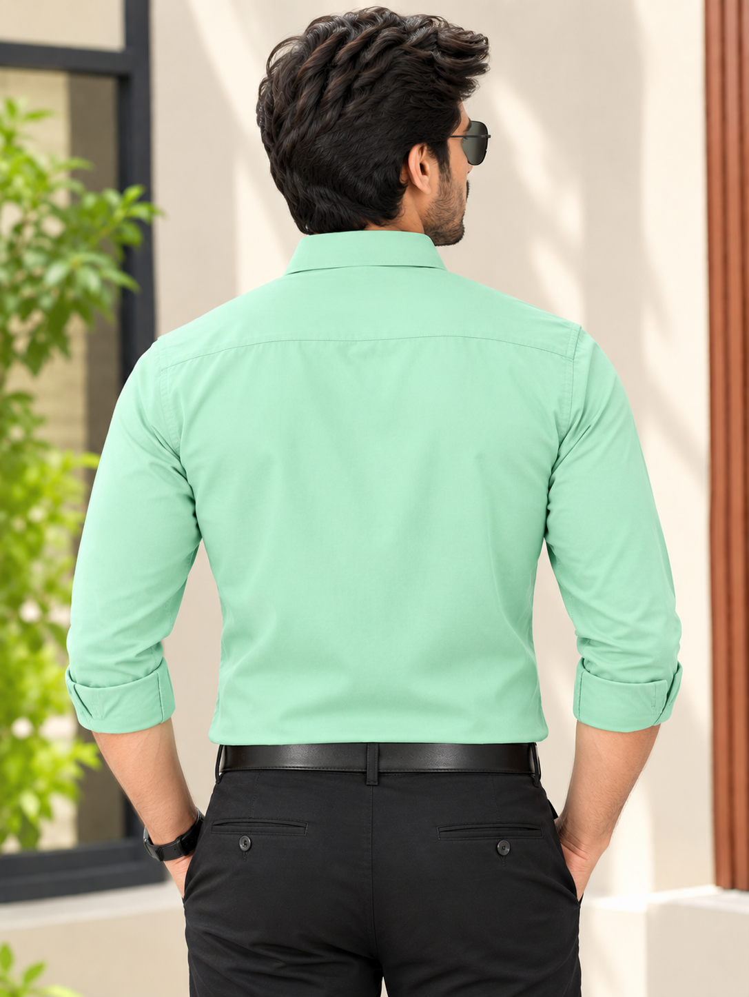 Men mint green Formal Shirt
