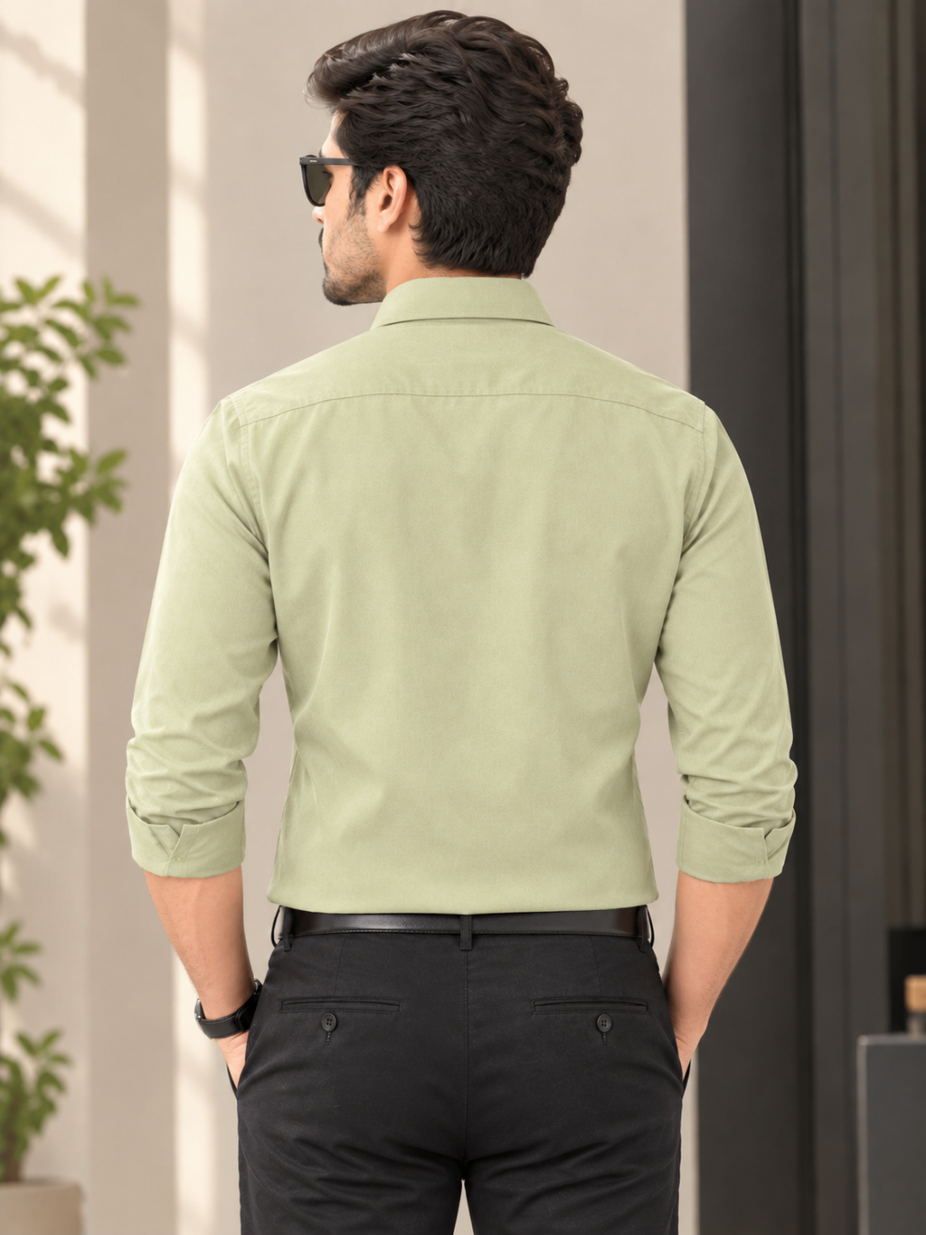Men Sage Green formal shirt