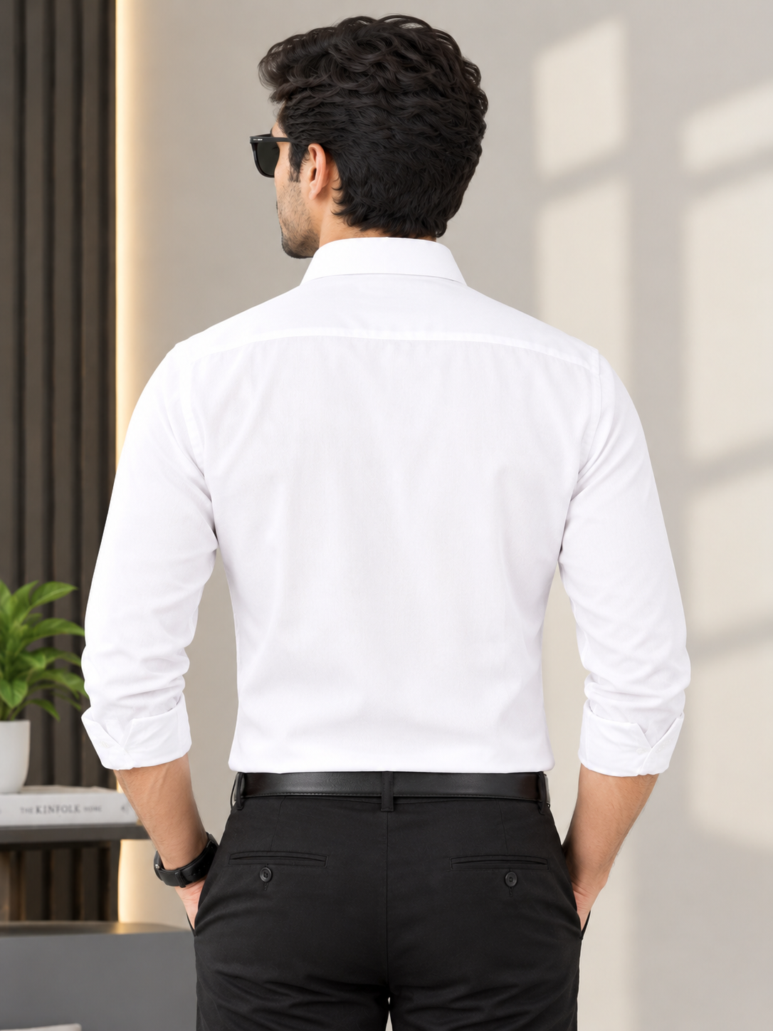 Men White formal shirt