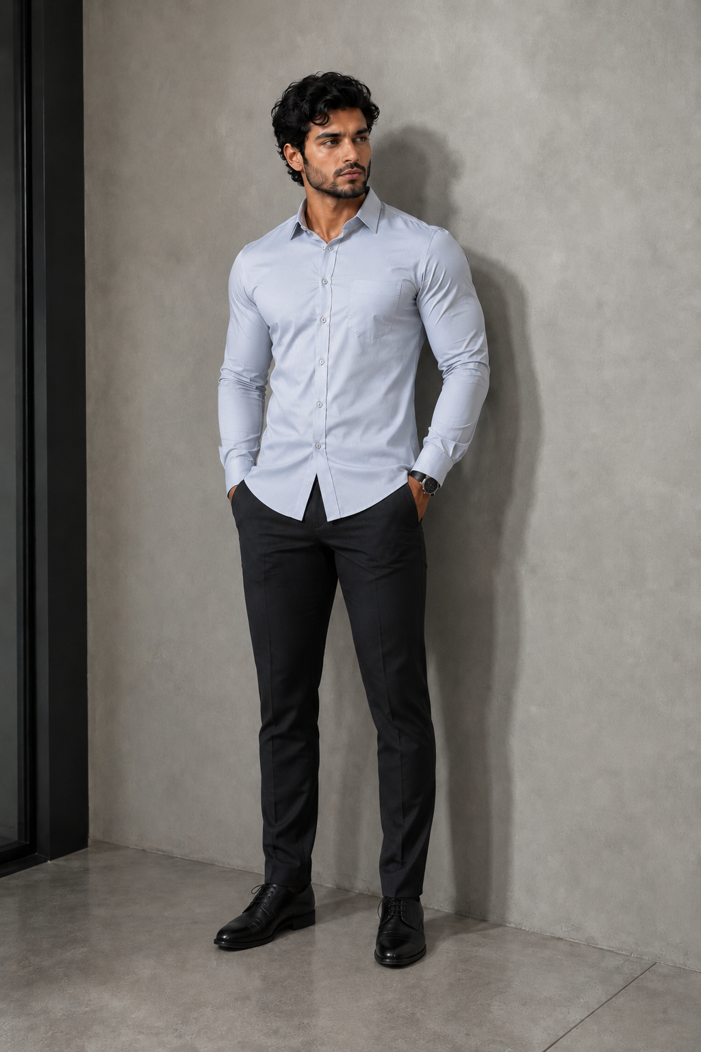 Steel Grey Luxe Cotton Shirt