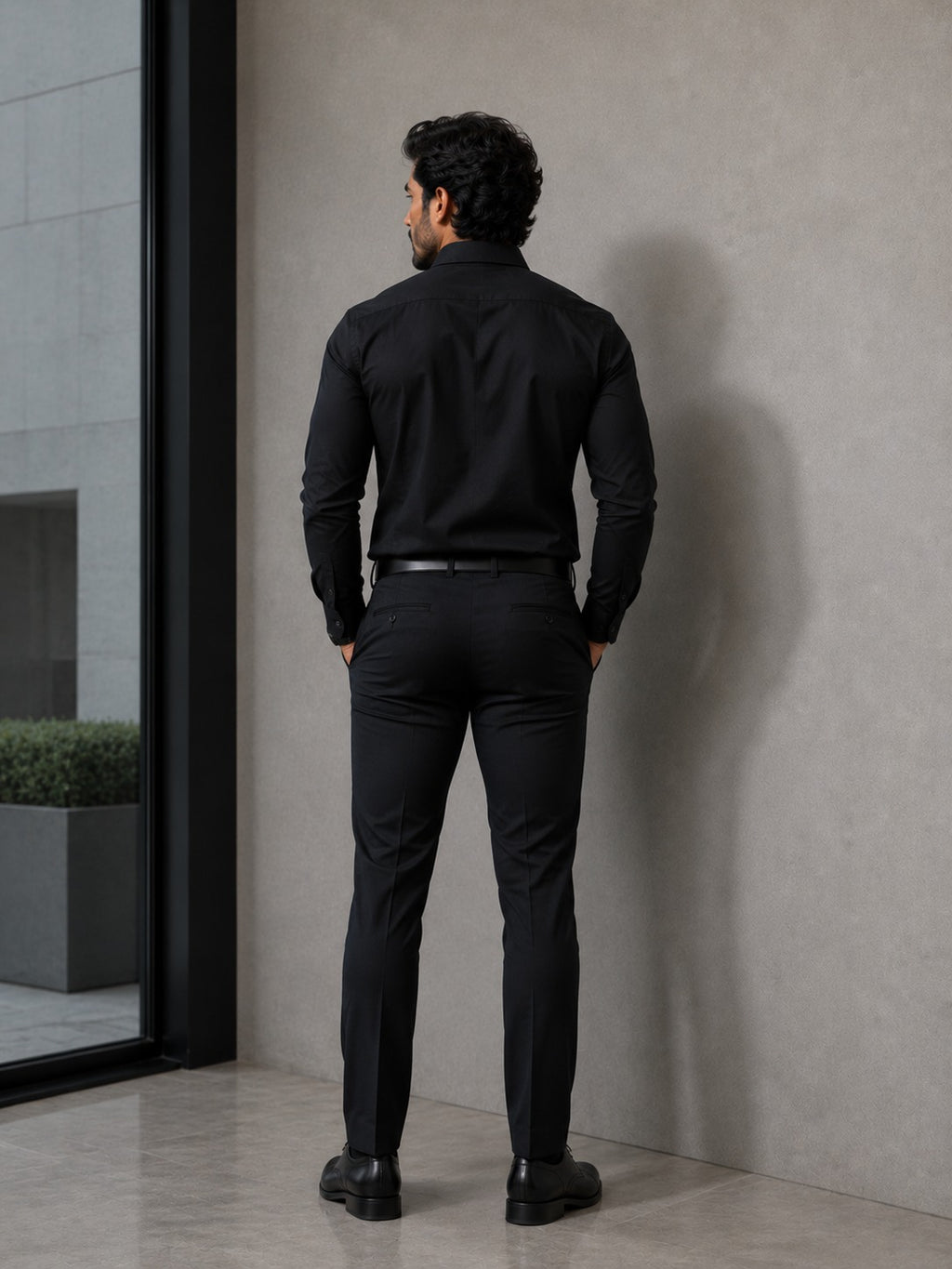Premium Midnight Black Cotton Shirt