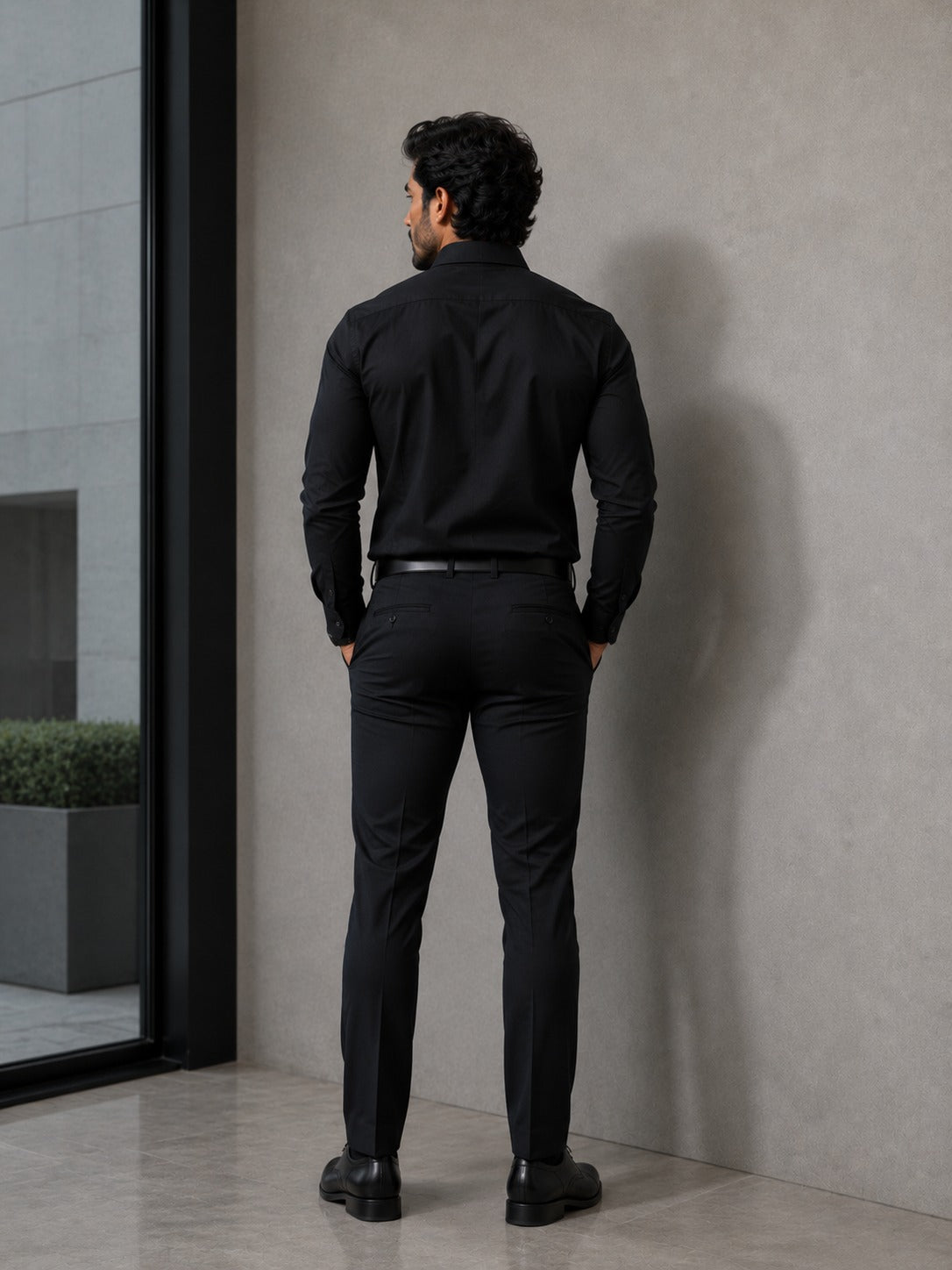 Premium Midnight Black Cotton Shirt