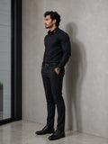 Premium Midnight Black Cotton Shirt
