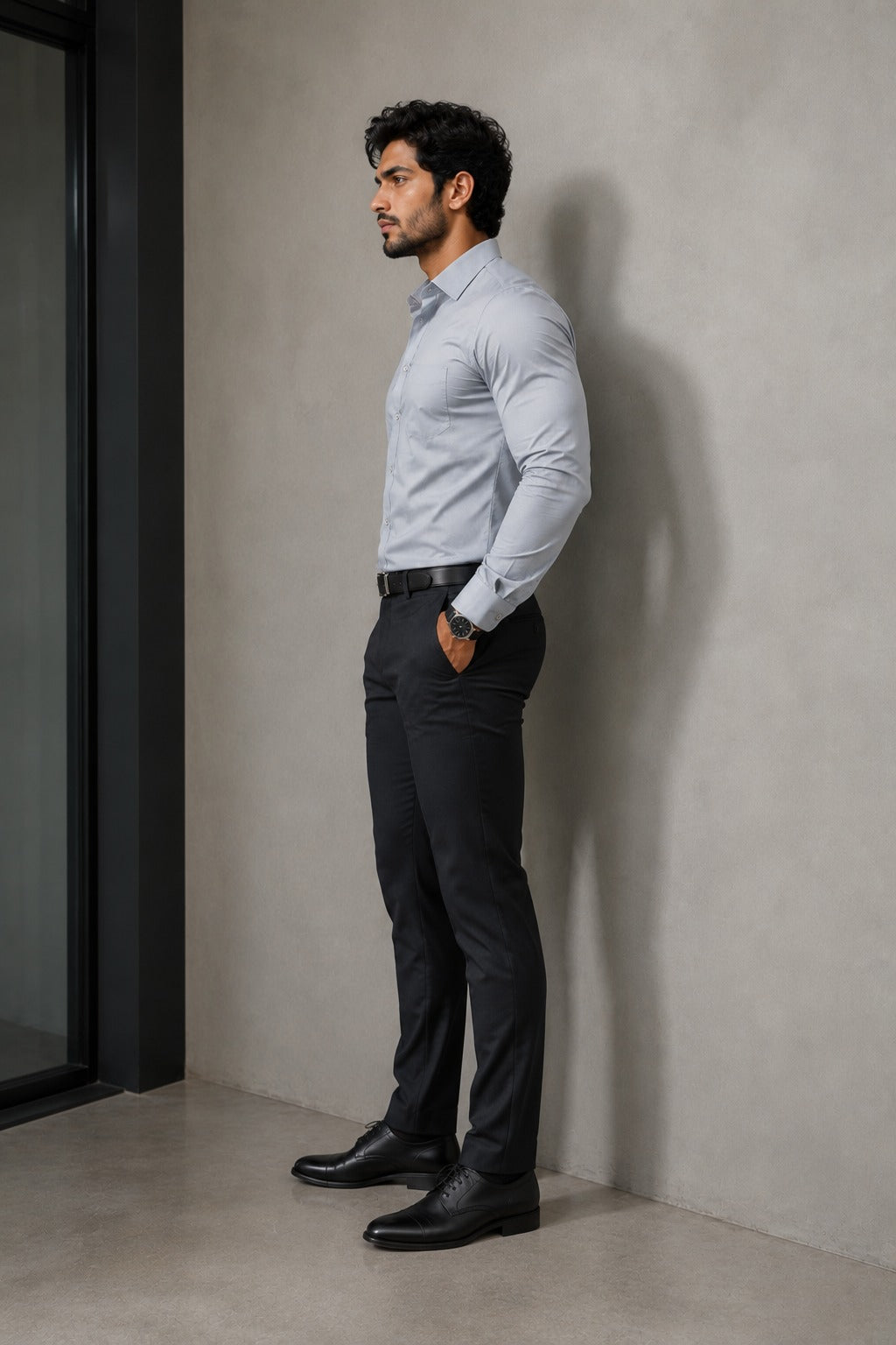 Steel Grey Luxe Cotton Shirt