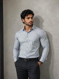 Steel Grey Luxe Cotton Shirt
