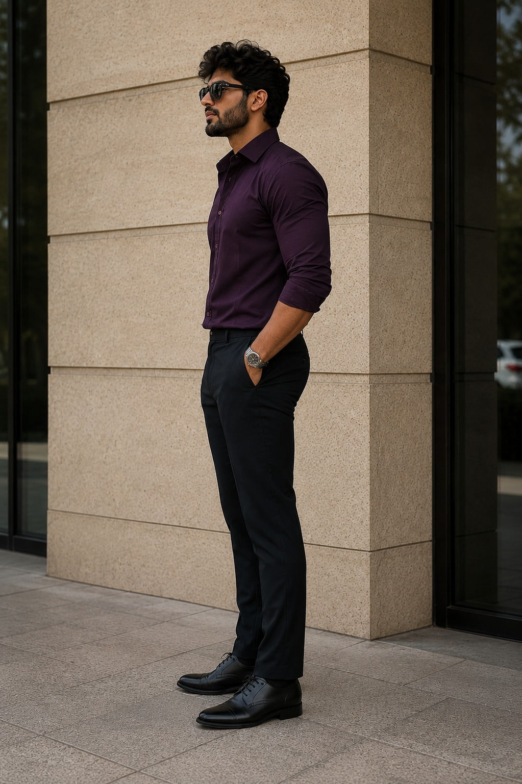 Imperial Wine Luxe Cotton Shirt