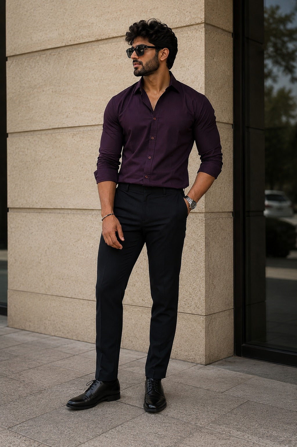 Imperial Wine Luxe Cotton Shirt