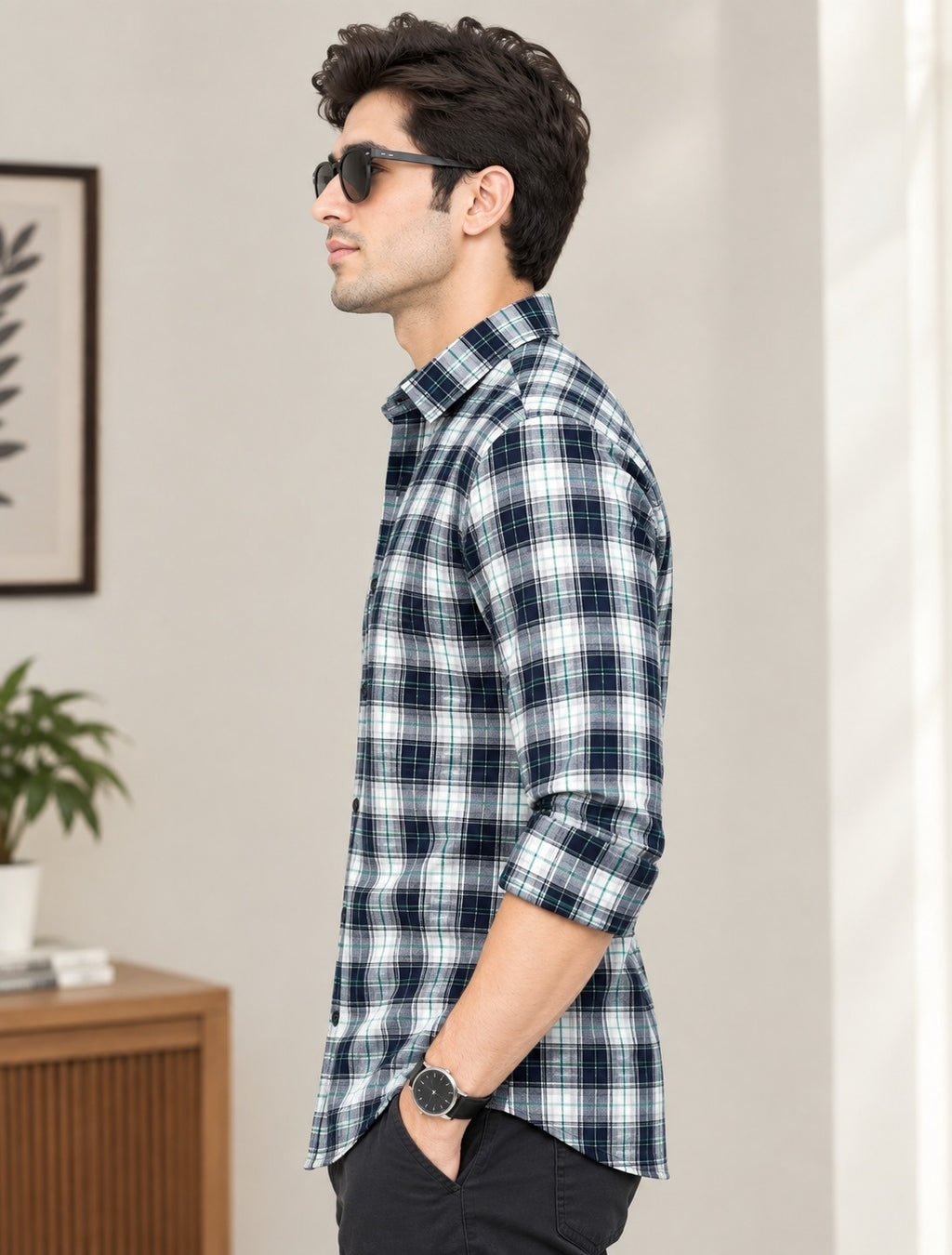 Men Relaxed Checked Casual Shirt