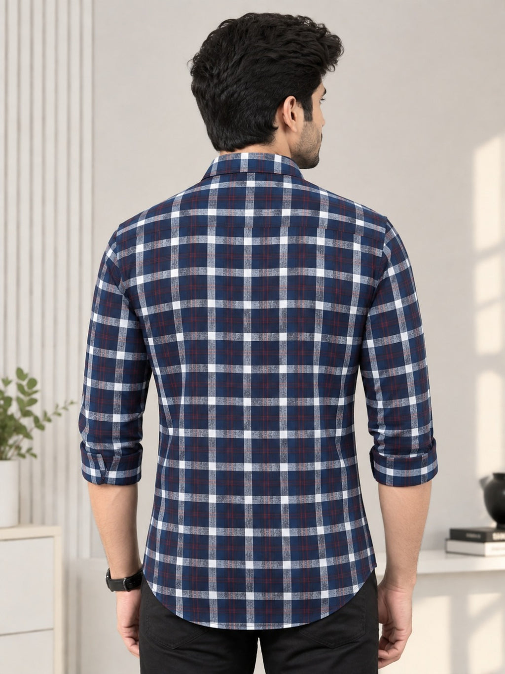 Men Relaxed Checked Casual Shirt