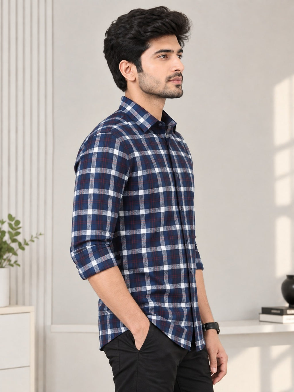 Men Relaxed Checked Casual Shirt