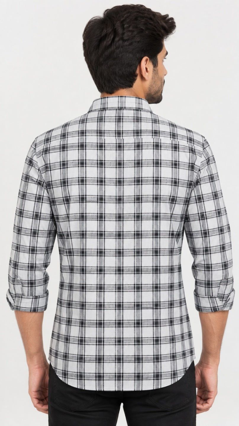 Men Relaxed Checked Casual Shirt