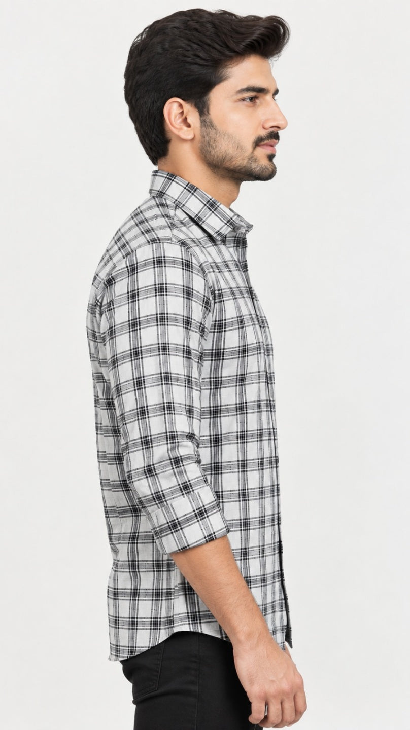 Men Relaxed Checked Casual Shirt